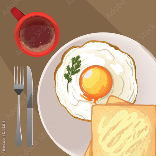 breakfast egg and toasts
