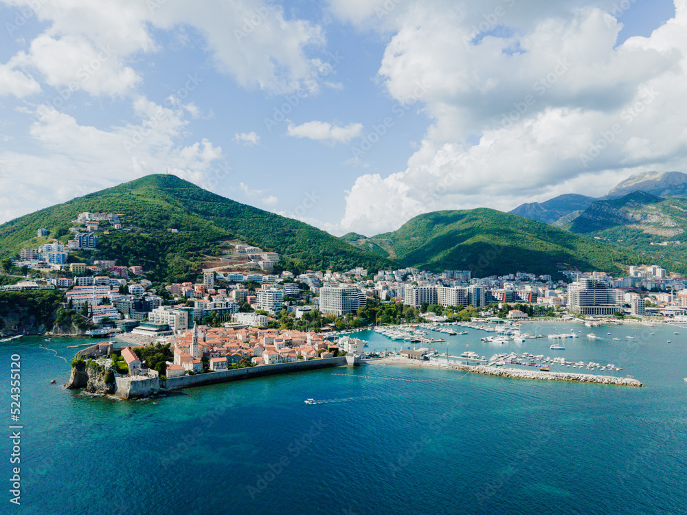 Town. Old City. Budva. Aerial view.