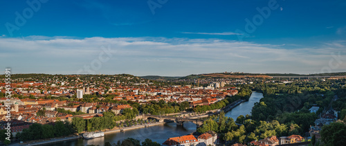 Panoramic view on the old city and river