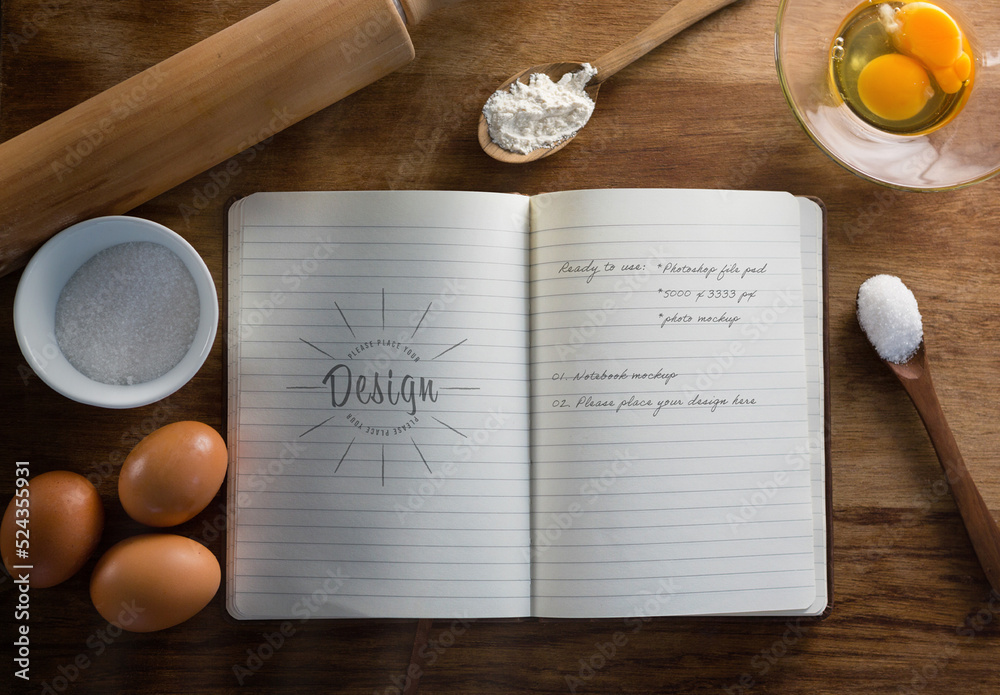 Recipe Book Mockup 素材庫範本 Adobe Stock
