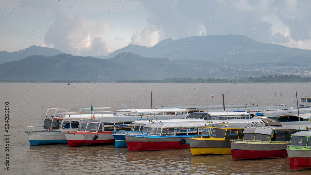 Fototapeta premium Boats on the island of Janitzio