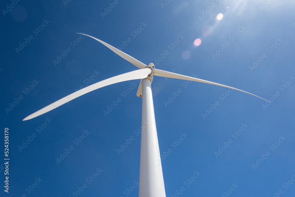 Beautiful view to wind turbine on wind farm in Lençóis Maranhenses