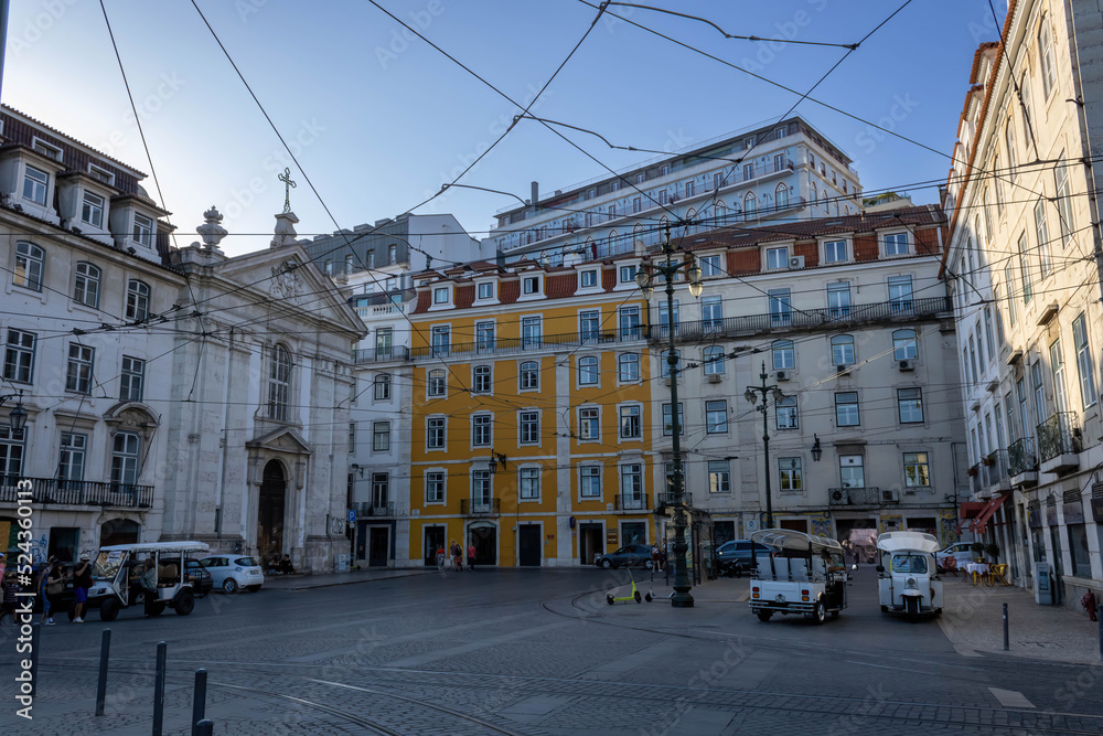 The Square of Porto Santo and  Church of Nossa Senhora do Rosário, or Corpo Santo, Lisbon, Portugal