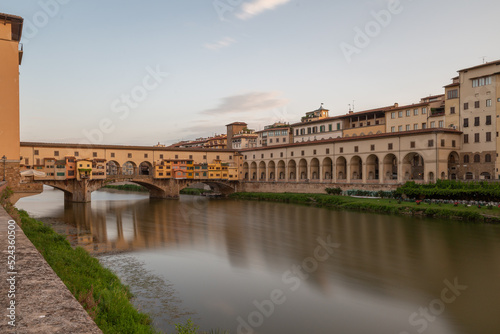 side view of the famous vecchia bridge that was the setting for the game of thrones.
