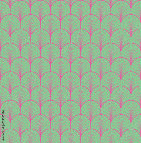 Classic geometric pattern imitating a peacock tail. Seamless Pattern