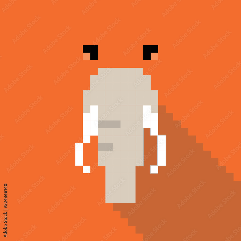 Simple pixel animal series, the elephant Simple pixel animal series, the elephant
