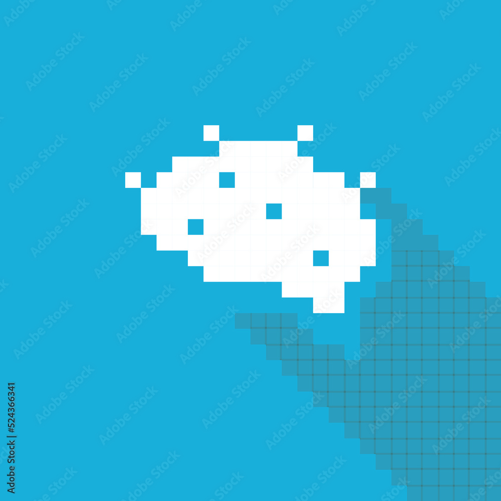 Fototapeta premium Simple pixel series, the human brain
