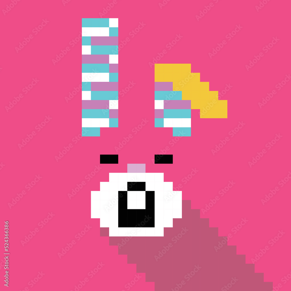 Simple pixel animal series, the rabbit Simple pixel animal series, the rabbit