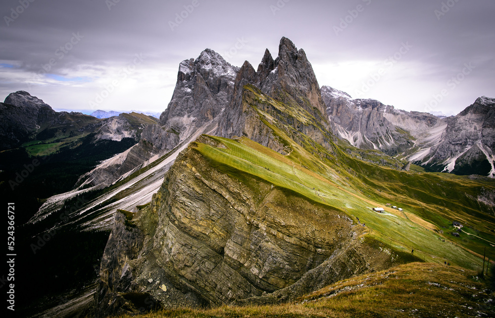 Italian Alps Mountain grey skies