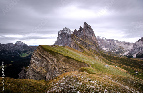Italian Alps Mountain grey skies