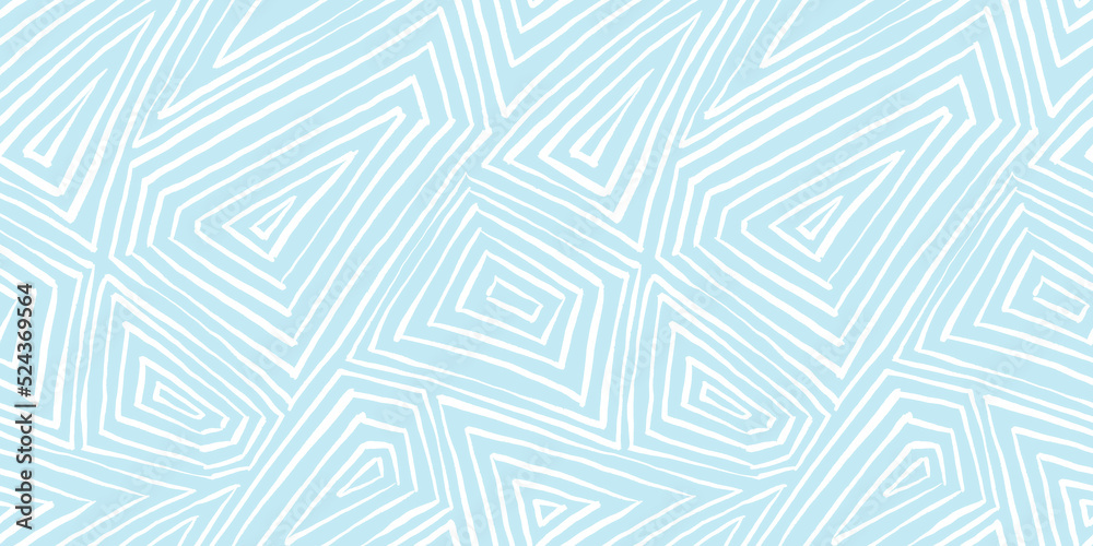 Seamless playful hand drawn light blue abstract geometric polygon stripe pattern. Cute diamond geode landscape line drawing background texture. Boy's birthday, baby shower or nursery wallpaper design. Seamless playful hand drawn light blue abstract geometric polygon stripe pattern. Cute diamond geode landscape line drawing background texture. Boy's birthday, baby shower or nursery wallpaper design.