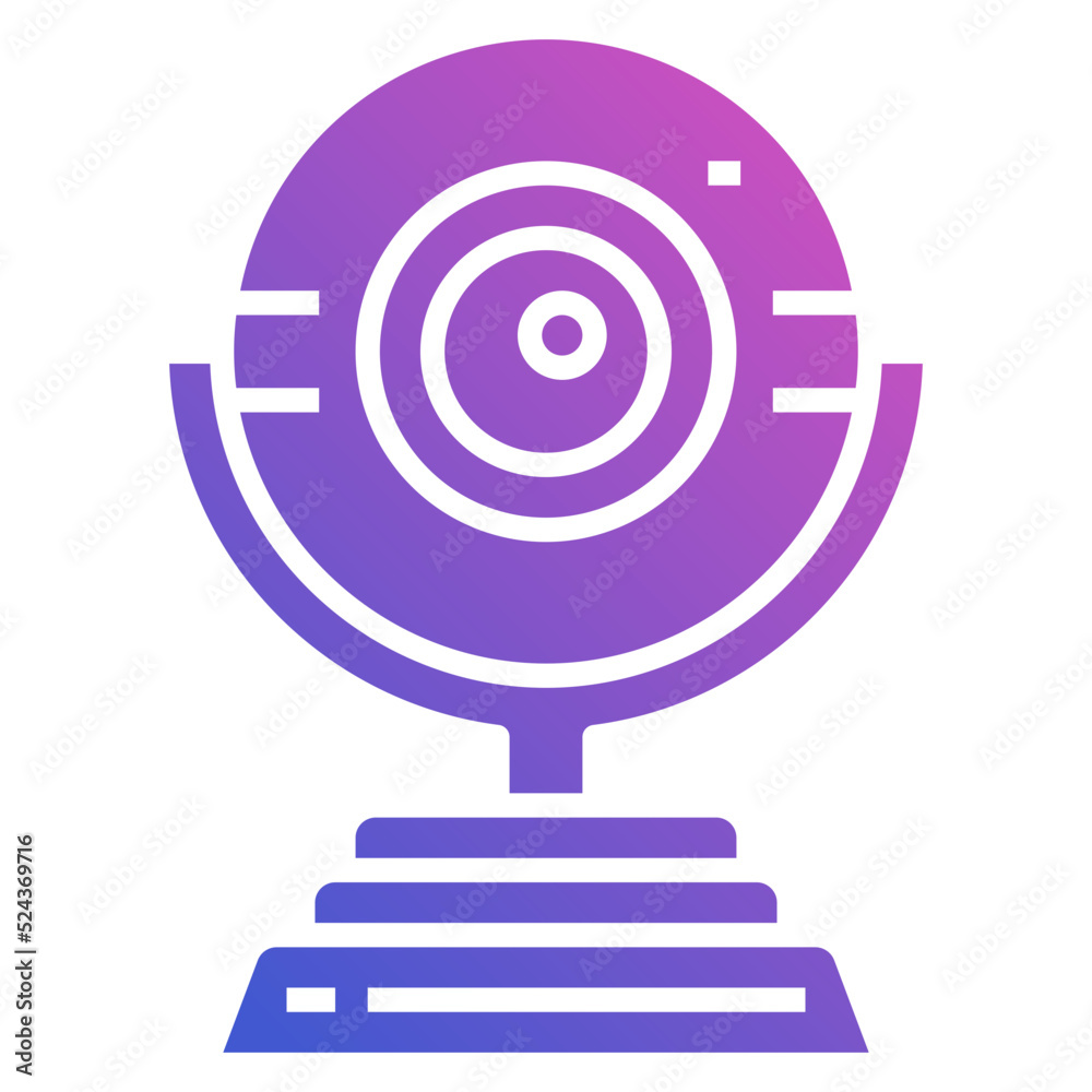Webcam flat gradient icon. Can be used for digital product, presentation, print design and more. Webcam flat gradient icon. Can be used for digital product, presentation, print design and more.