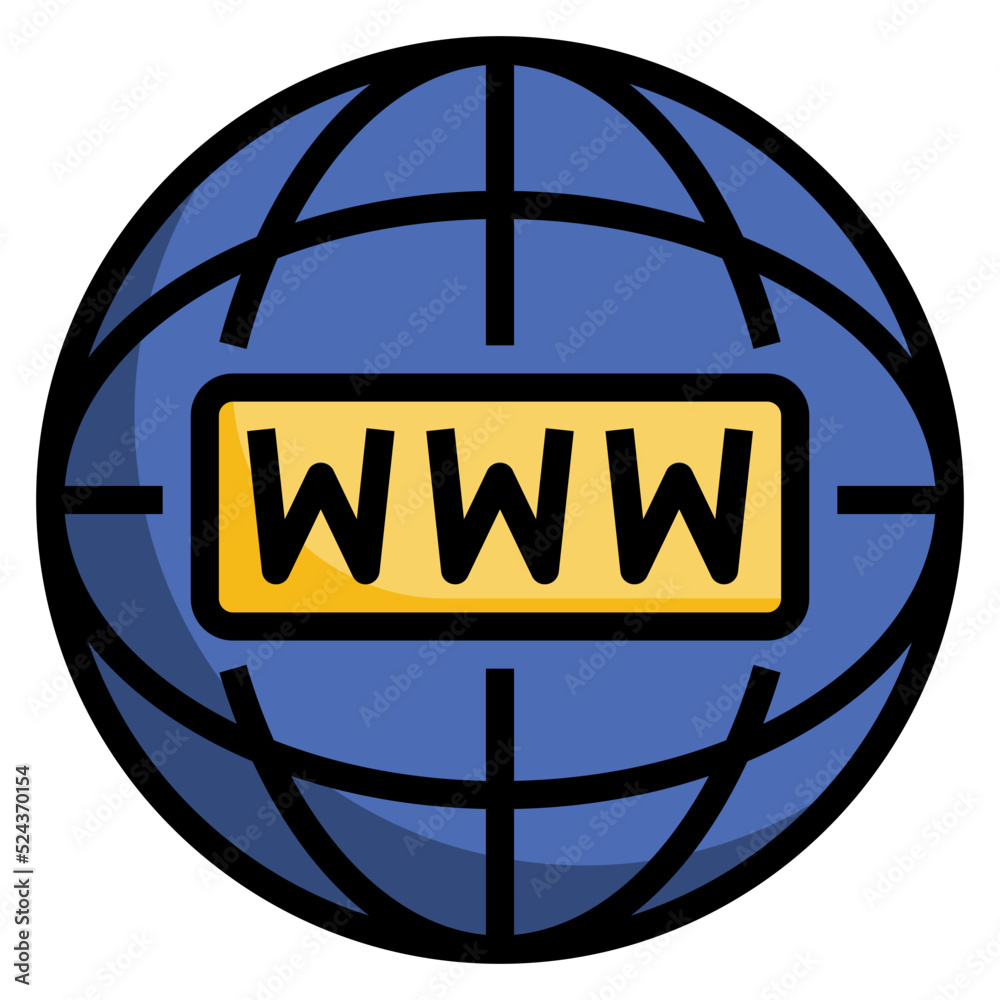 Website filled line color icon. Can be used for digital product, presentation, print design and more. Website filled line color icon. Can be used for digital product, presentation, print design and more.