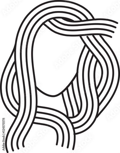 woman face moonlike logo vector