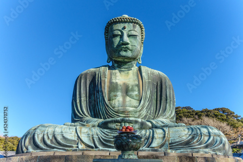 Картината върху платно The Great Buddha or Daibutsu of Kotokuin Temple at Hase, Kamakura, Japan