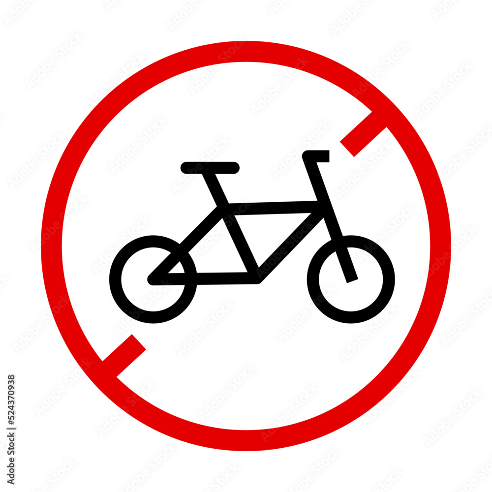 Bicycle parking prohibited. Bicycle driving prohibited. Vector. Bicycle parking prohibited. Bicycle driving prohibited. Vector.