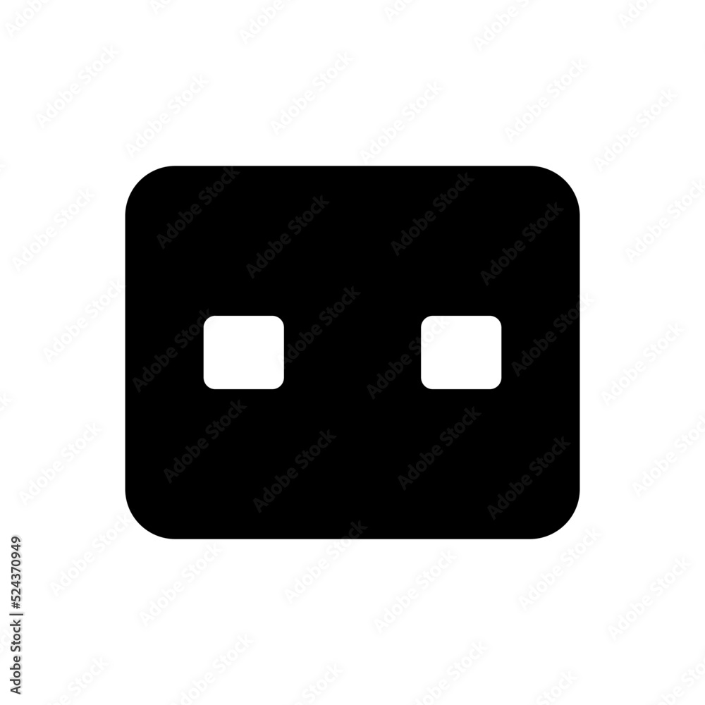 Socket silhouette icon. Plug in outlet. Plug receptacle. Vector. Socket silhouette icon. Plug in outlet. Plug receptacle. Vector.