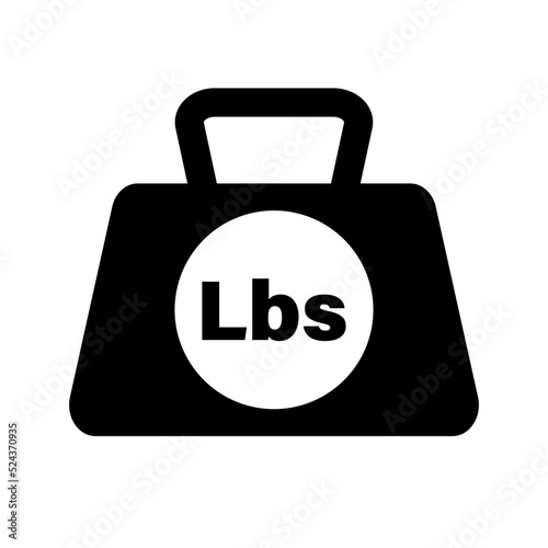 Weight symbol. LBS icon. Vector.