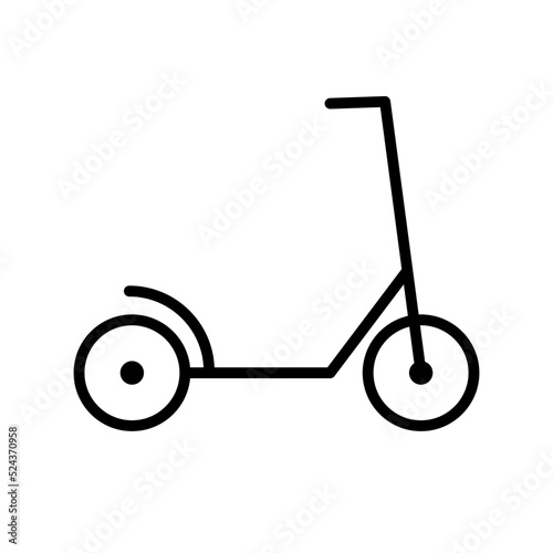 Scooter and kickboard icon. Vector.