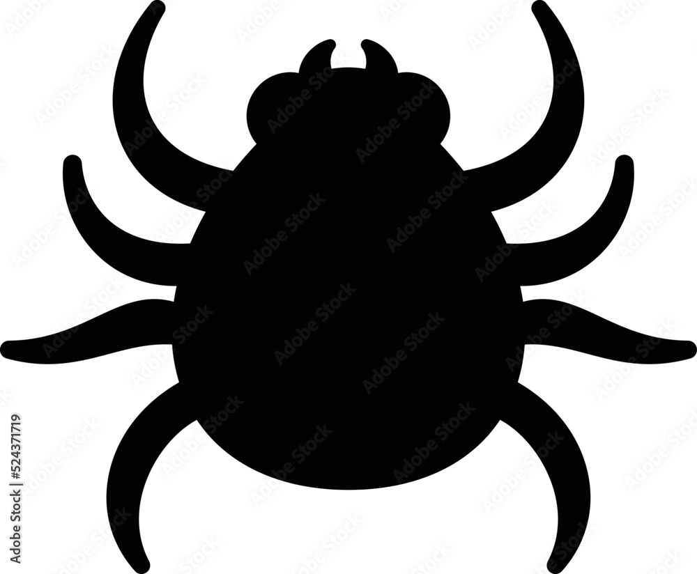 シンプルなダニのシルエットイラスト