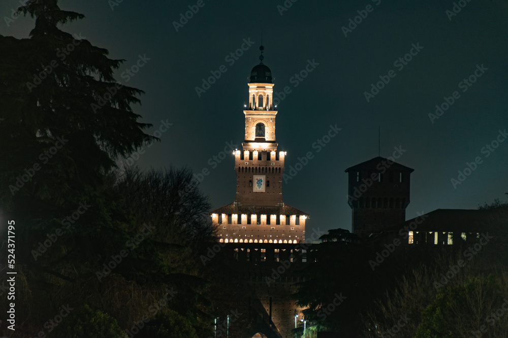 mosque at night