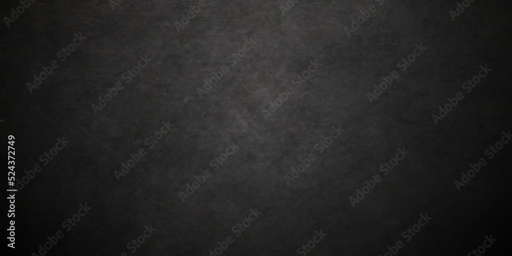 Dark cracked backdrop black grunge textured concrete background. Panorama dark grey black slate background or texture. Vector black concrete texture. Stone wall background.