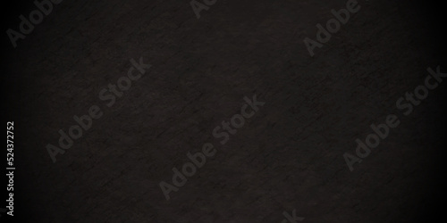 Dark black grunge textured concrete backdrop background. Panorama dark black slate background or texture. Vector black concrete texture. Stone marble wall texture background.