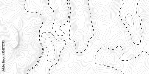 Fototapet Abstract pattern with Topographic map background