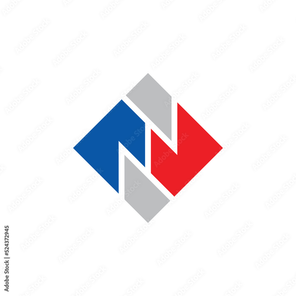 geometric with letter n logo geometric with letter n logo