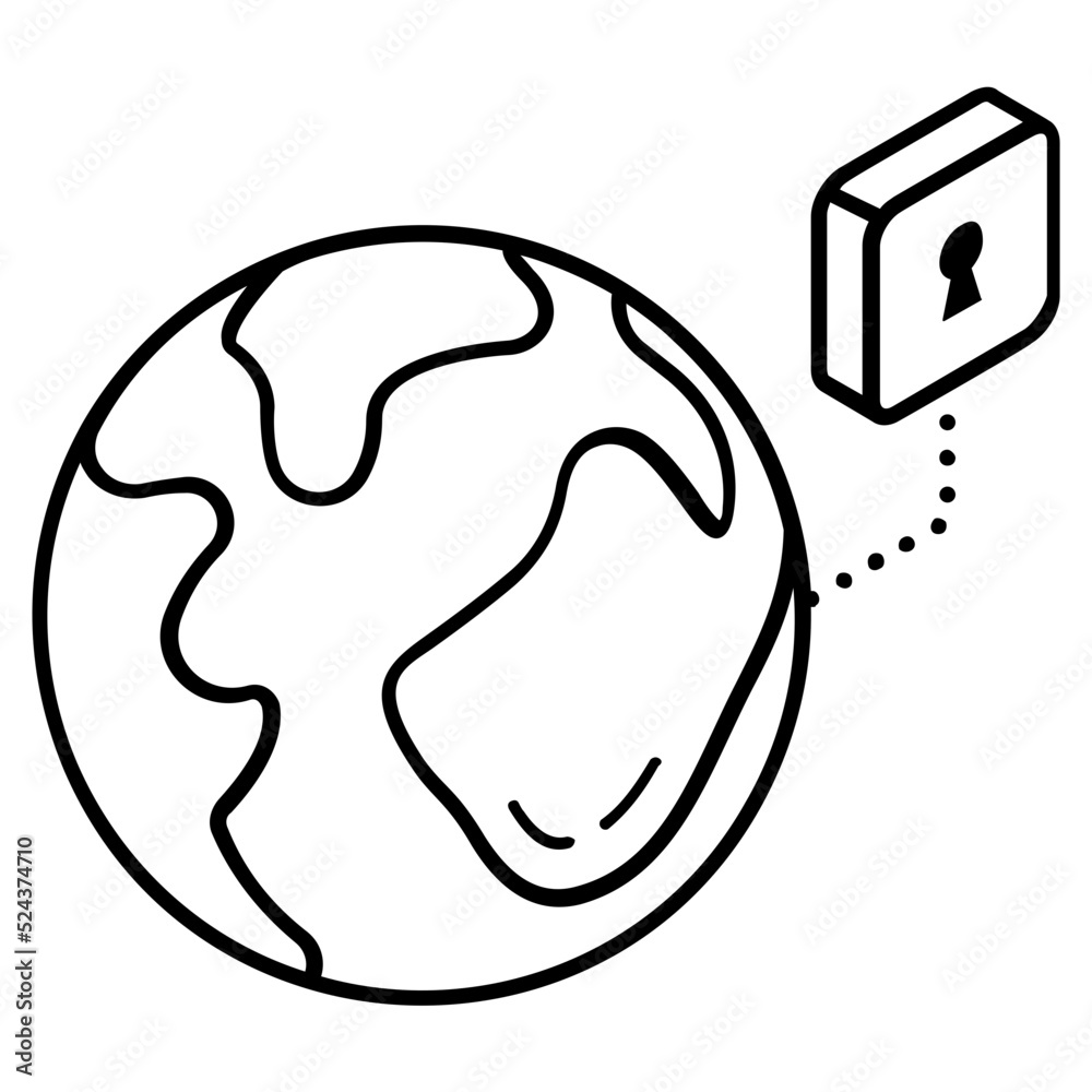 Icon of maintenance security line design Icon of maintenance security line design