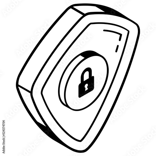 Protection from unauthorized user isometric icon