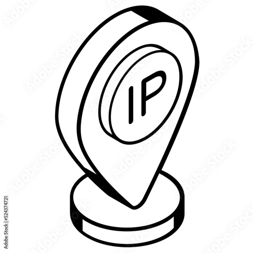 An ip address line icon download 