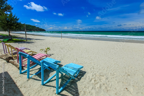 Borneo beach landscape at Kudat Sabah, Malaysia.