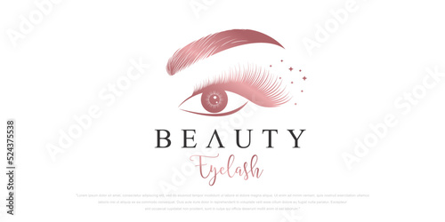 Luxury beauty eyelash logo design