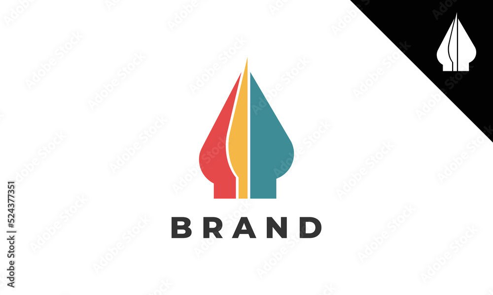 Simple Gunungan Wayang Logo Design With Many Colors, Vector Template