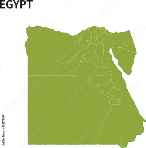 エジプト/EGYPTの地域区分イラスト