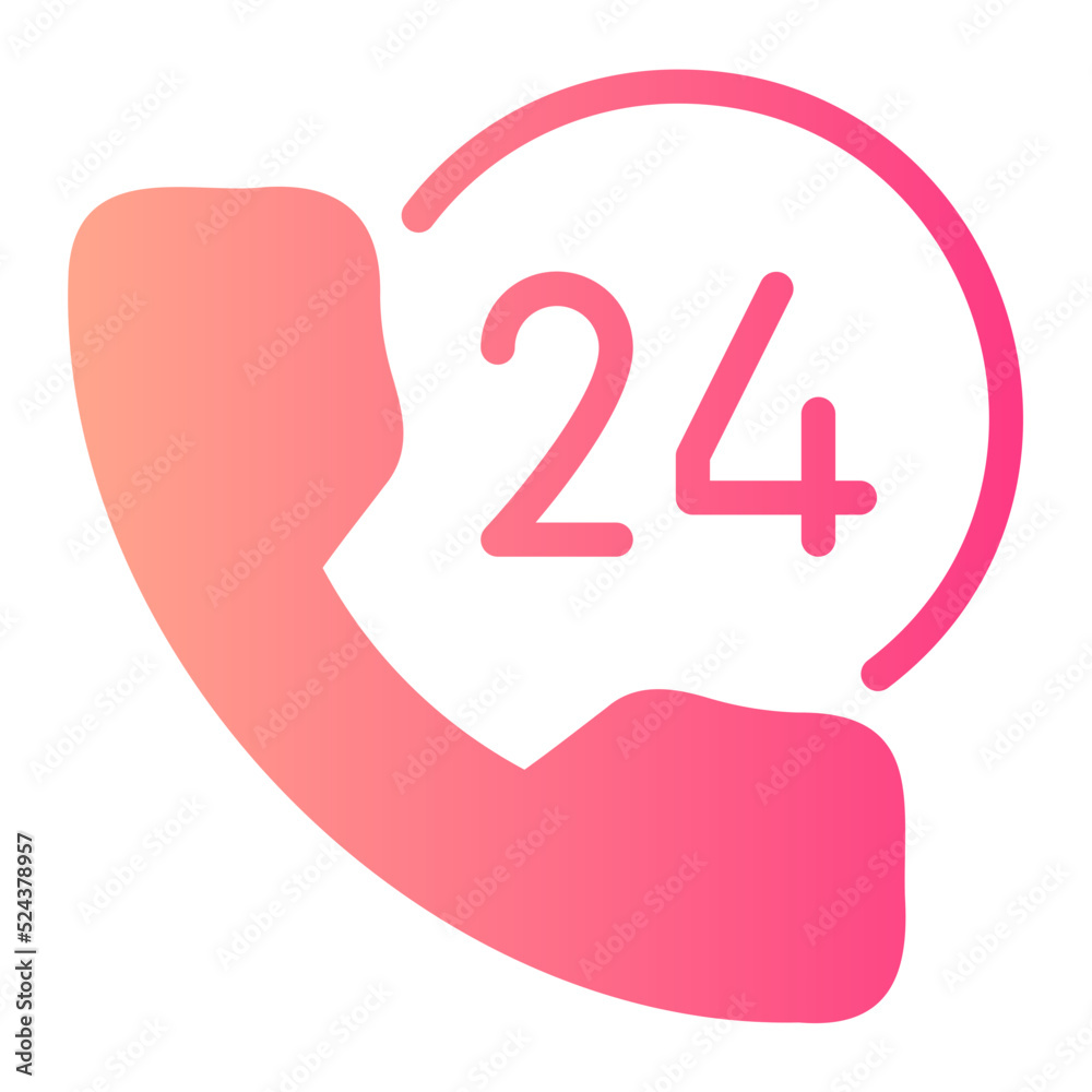 24 hours gradient icon 24 hours gradient icon
