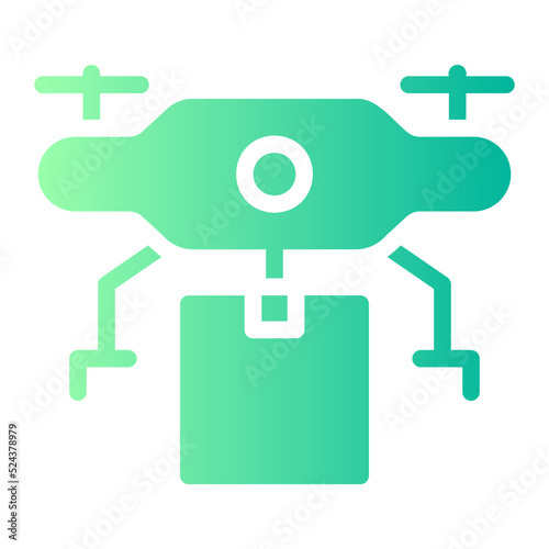 drone delivery gradient icon