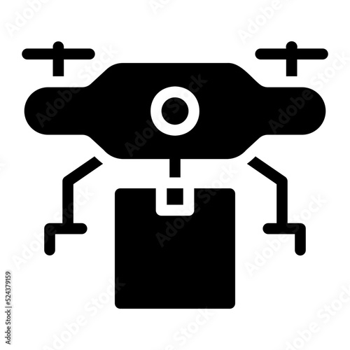 drone delivery glyph icon