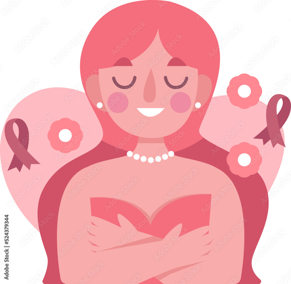 Female Breast Cancer Awareness Illustration Female Breast Cancer Awareness Illustration