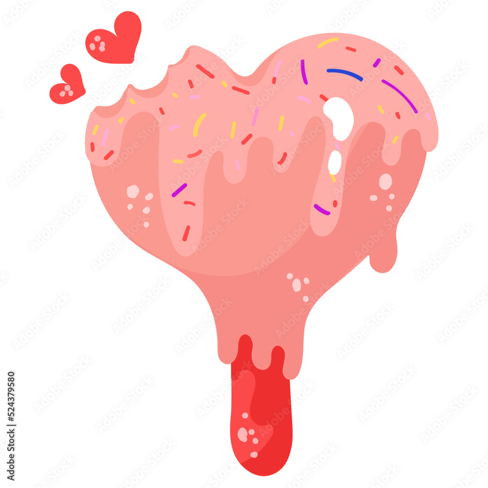 Beautifully designed flat sticker of love Beautifully designed flat sticker of love