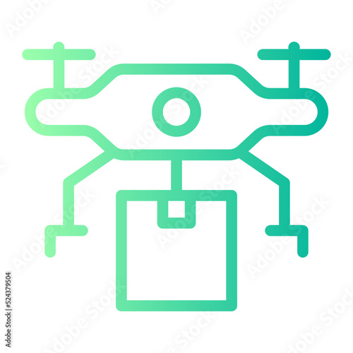 drone delivery gradient icon
