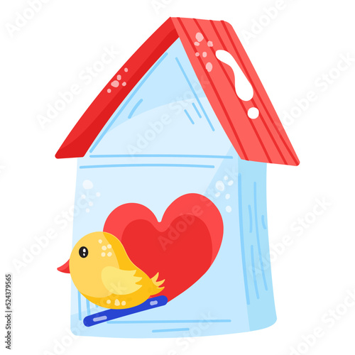An eye catchy sticker of lovebird