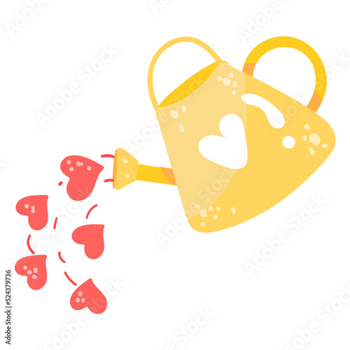 Trendy flat sticker of pouring love 