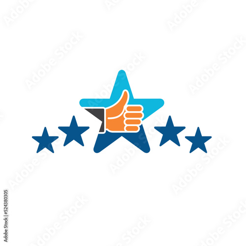 illustration of rating, review icon, vector art.
