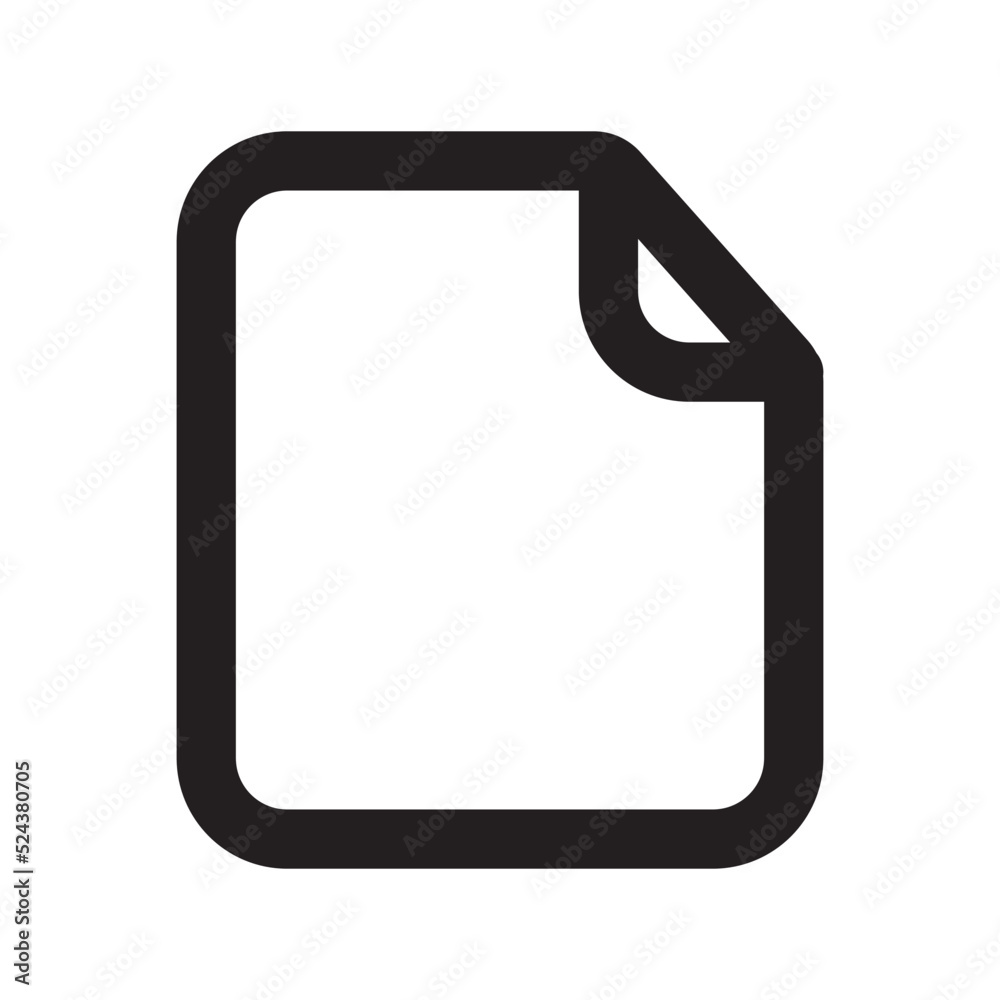 Blank Files Icon with Outline Style Blank Files Icon with Outline Style