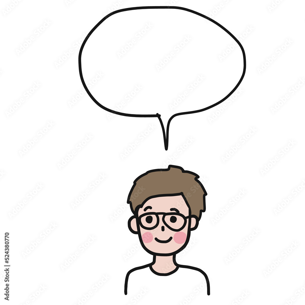 Cute people speaking cartoon illustration Cute people speaking cartoon illustration