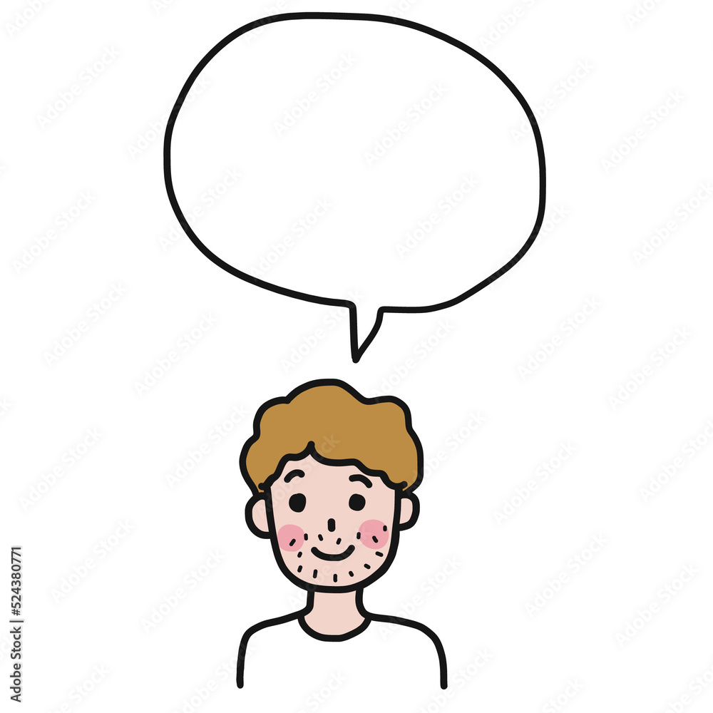 Cute people speaking cartoon illustration Cute people speaking cartoon illustration