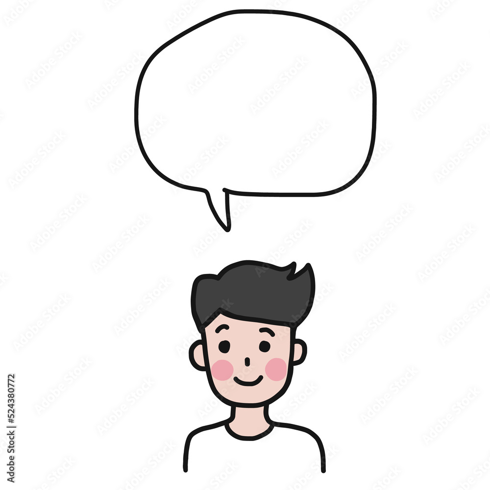 Cute people speaking cartoon illustration Cute people speaking cartoon illustration