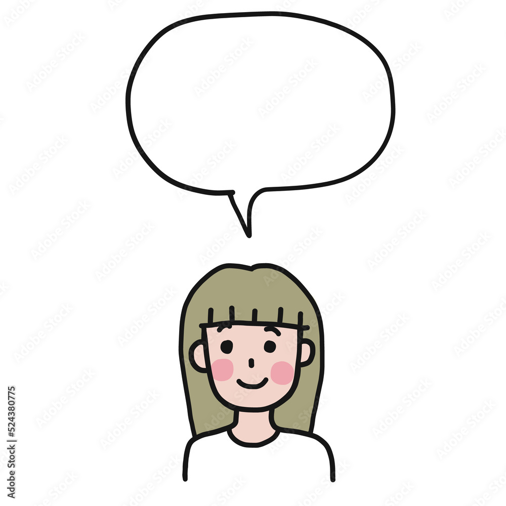Cute people speaking cartoon illustration Cute people speaking cartoon illustration